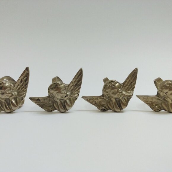 Angel Napkin Rings Set of 4 Cherubs Made in India Retro Vintage - Picture 5 of 10
